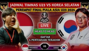 Timnas U-23 Indonesia Akan Menghadapi Timnas U-23 Korea Selatan di Perempat Final Piala Asia U-23