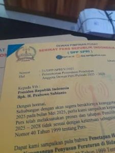 SPRI Surati Presiden Minta SK Tentang Dewan Pers Ditunda